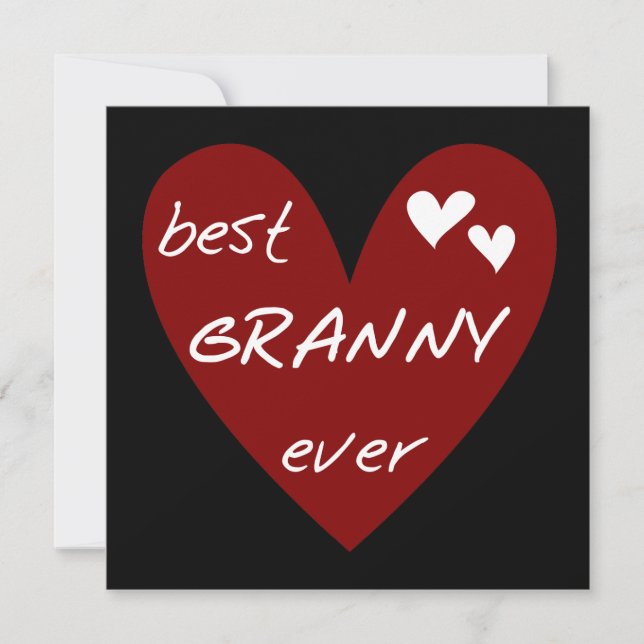 Red Heart Best Granny Aldrig Tshirts och Gifts (Framsida)