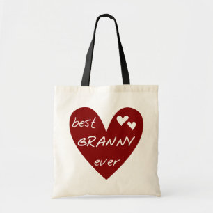 Red Heart Best Granny Aldrig Tshirts och Gifts Tygkasse