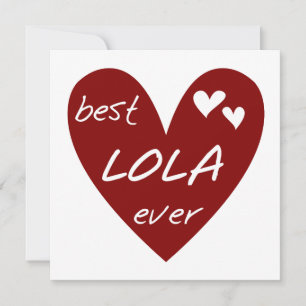 Red Heart Best Lola Aldrig T-shirts och presenter