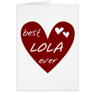 Red Heart Best Lola Aldrig T-shirts och presenter Hälsningskort