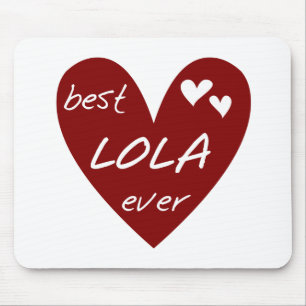 Red Heart Best Lola Aldrig T-shirts och presenter Musmatta