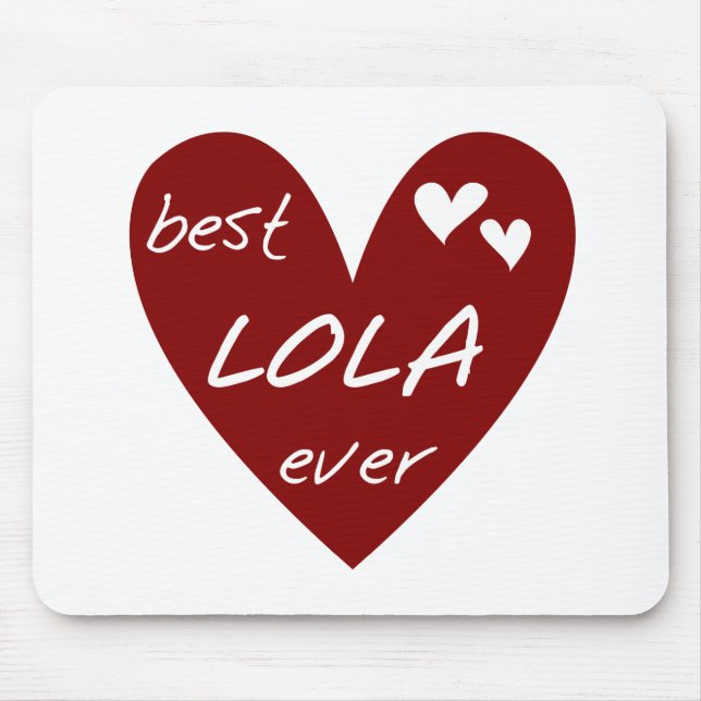 Red Heart Best Lola Aldrig T-shirts och presenter Musmatta (Framsidan)
