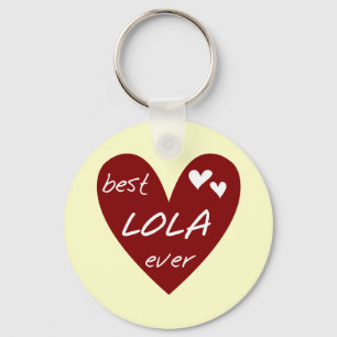 Red Heart Best Lola Aldrig T-shirts och presenter Nyckelring