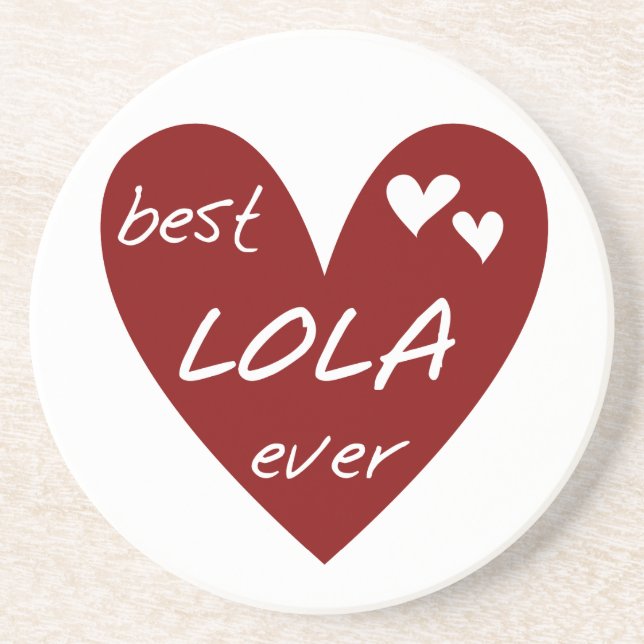 Red Heart Best Lola Aldrig T-shirts och presenter Underlägg Sandsten (Framsidan)