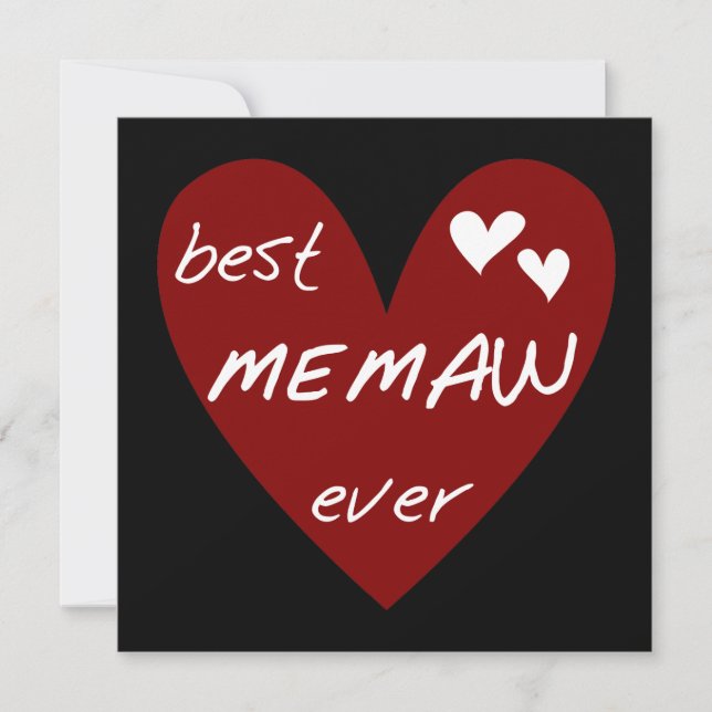 Red Heart Best Memaw Aldrig Tshirts och Gifts (Framsida)