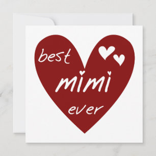 Red Heart Best Mimi Aldrig Tshirts och Gifts