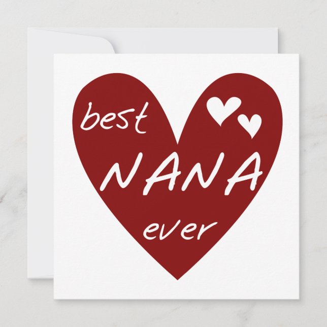 Red Heart Best Nana någonsin T-shirts och presente (Framsida)