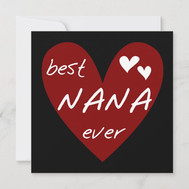 Red Heart Best Nana någonsin T-shirts och presente (Framsida)