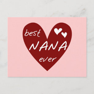 Red Heart Best Nana någonsin T-shirts och presente Vykort