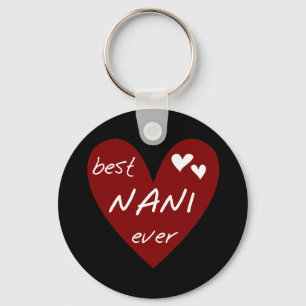 Red Heart Best Nani Aldrig T-shirts och GIfts Nyckelring