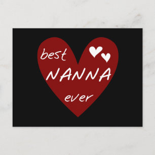 Red Heart Best Nanna Aldrig t-shirts och presenter Vykort