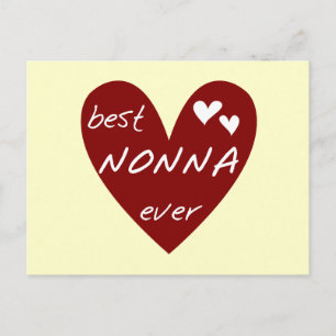 Red Heart Best Nonna nånsin T-shirts-presenter Vykort