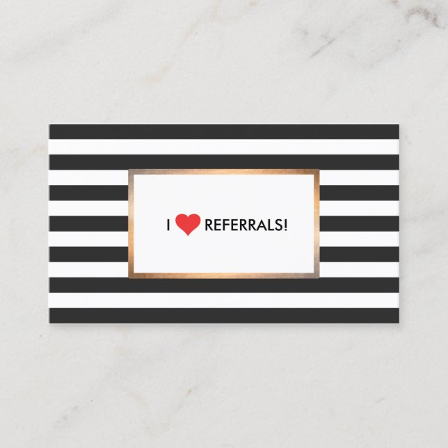 Red Heart Black and White Rand Salon Referral (Framsida)