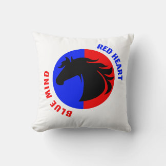 Red Heart Blue Mind Decorative Throw Pillow Kudde