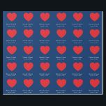 Red Heart Blue Modern Minimalist Wedding Presentpapper<br><div class="desc">You can easily change the fonts and colors. You can also add your logo and the background image as you like.</div>