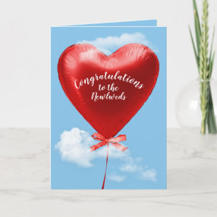 Red Heart Bröllop Balloon Kort