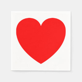 Red Heart Bröllop, Möhippa, Party Kärlek Pappersservett