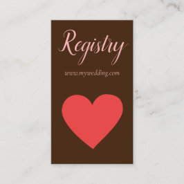 Red Heart Bröllop Registry Tilläggskort