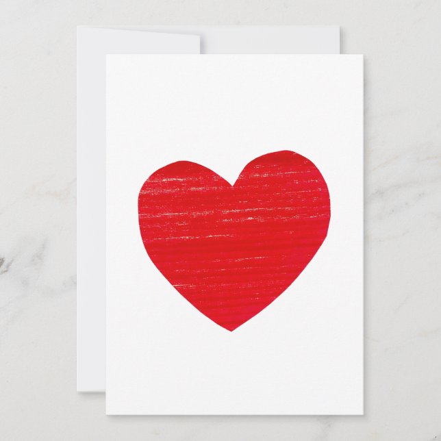 Red Heart Card Inbjudningar (Framsida)
