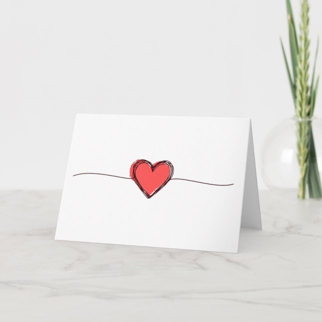 Red Heart Card Kort (Framsida)