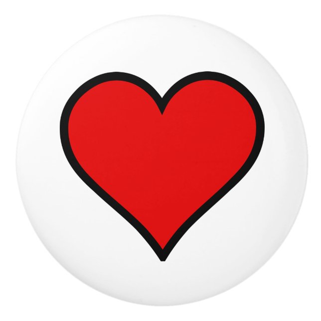 Red Heart/Ceramic Knob Knopp (Framsidan)