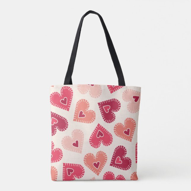 Red Heart Charm Bag Tygkasse (Baksida)