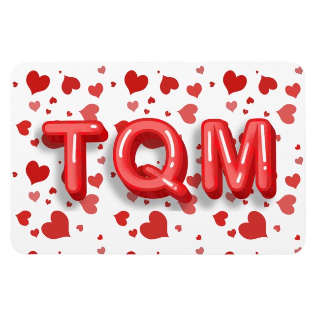 Red Heart Confetti Te Quiero Mucho 3d Brev Magnet (Horisontell)