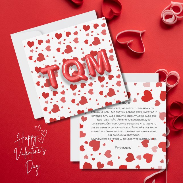 Red Heart Confetti TQM 3d Brev (Skapare uppladdad)
