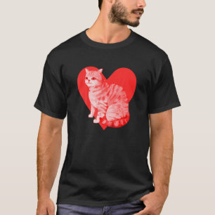 Red Heart Cute Pet Best Friend American Shorthair T Shirt