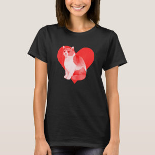Red Heart Cute Pet Best Friend British Shorthair C T Shirt