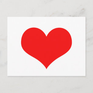 Red Heart Cute Valentine Day Anpassningsbar Färg C Vykort