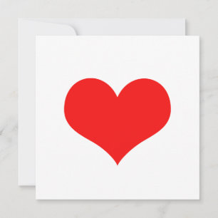 Red Heart Cute Valentine Day Anpassningsbar Färg T Kort