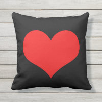 Red Heart Cute Valentine Day Black Anpassningsbar 
