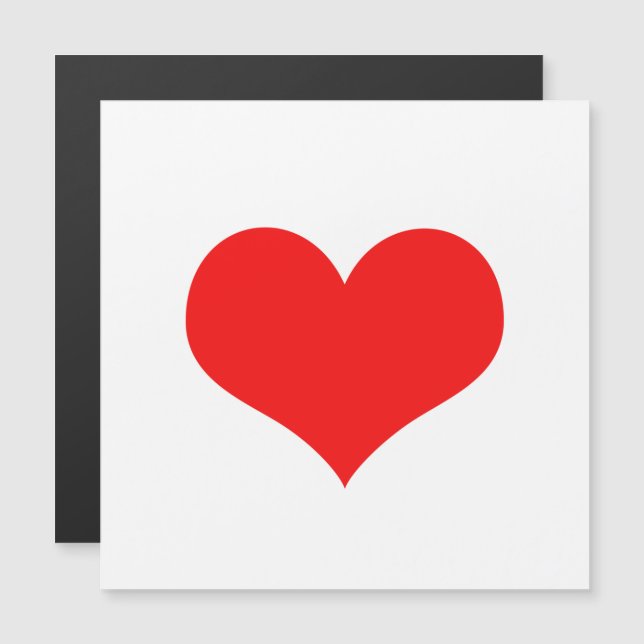 Red Heart Cute Valentine Day White Anpassningsbar  (Fram/baksida)