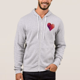 Red Heart Design Fullt-Zip T Shirt