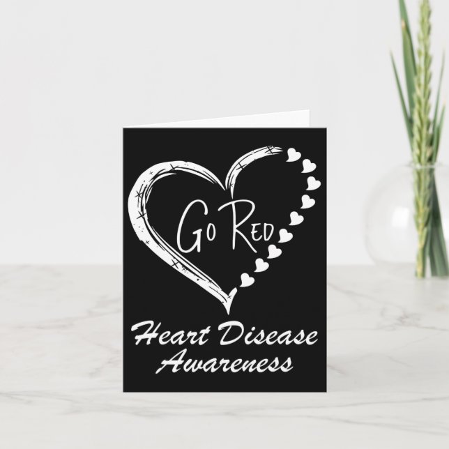 Red Heart Disease Vi Bära Red Go Red Heart Disease Kort (Framsida)