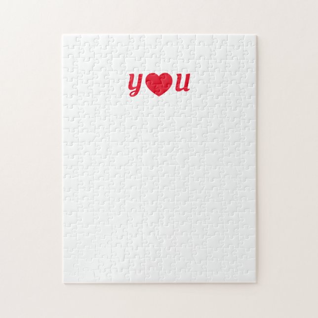 Red Heart - du fruktar Kärlek Brev Pussel (Vertikal)