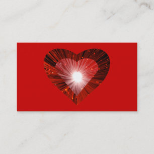 Red Heart 'eart'-affärskortet rött Visitkort