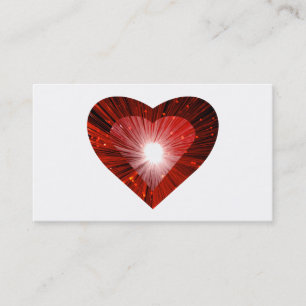 Red Heart 'eart'-affärskortet vit Visitkort