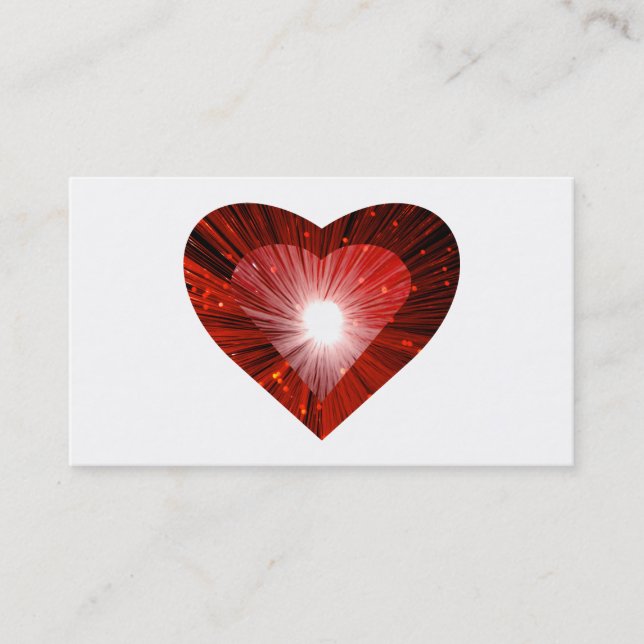 Red Heart 'eart'-affärskortet vit Visitkort (Framsida)