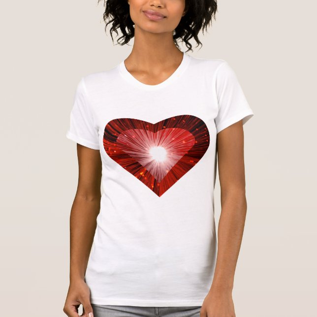 Red Heart 'eart' dam petite t-shirt white (Framsida)