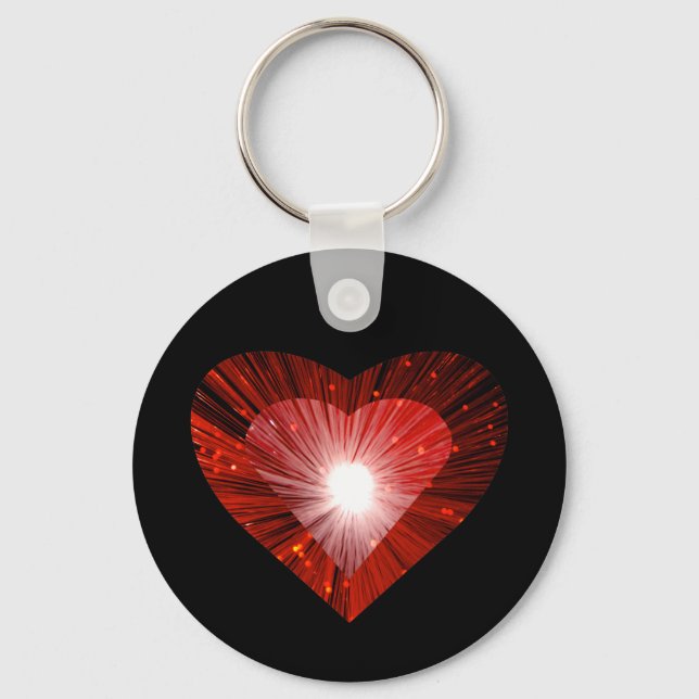 Red Heart 'eart'-nyckelkedja svart Nyckelring (Framsida)