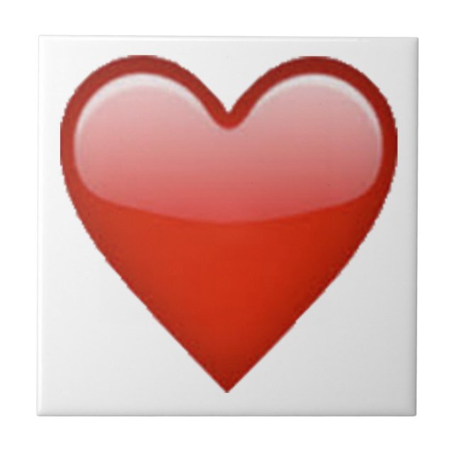 Red Heart - Emoji Kakelplatta (Framsidan)