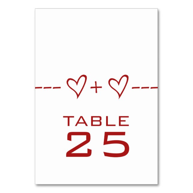 Red Heart Equation Bord Card Bordsnummer (Framsidan)