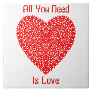 Red Heart Finare Graphic Personlig Kakelplatta