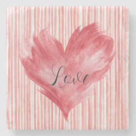 Red Heart Flame Love Stenunderlägg