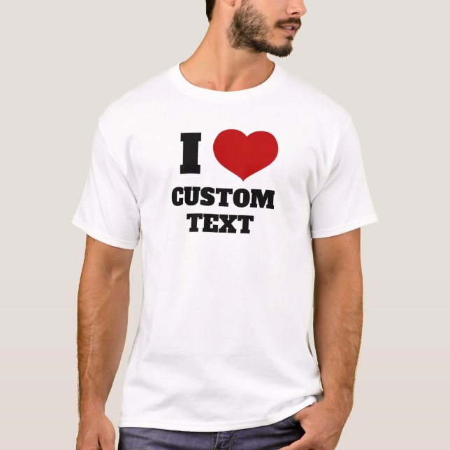 Red Heart Flat Icon T Shirt (Framsida)