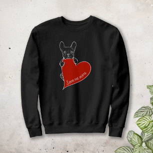 Red Heart Fransk Bulldog T Shirt