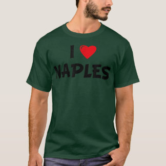 Red Heart Girls Boys I Kärlek Neapel T Shirt