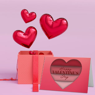 Red Heart Glad Alla hjärtans dag Kort